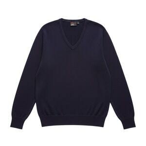Vintage Robert Bruce‎ Sweater Mens L Blue V Neck Pullover ILGWU Union Orlon USA